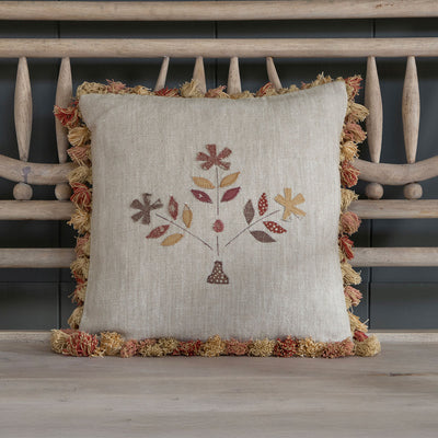 Summer Daisy Rustic Linen Cushion