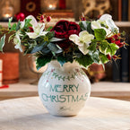 Merry Christmas Medium Round Jug with Swags & Hares