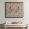 Midnight Peacocks Framed Wallhanging