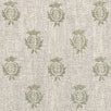 Hand-printed Olive Pomegranate Rustic Linen Stonewashed Panel (3m Approx.) - 356G