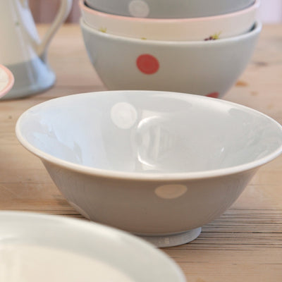 Blue White Spot Pudding Bowl