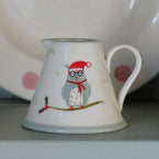 Christmas Owls Mini Pitcher - Seconds