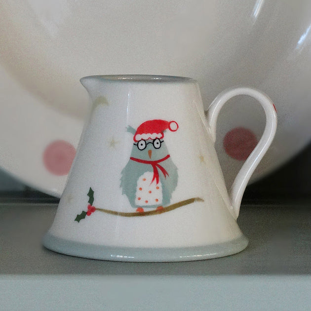 Christmas Owls Mini Pitcher - Seconds