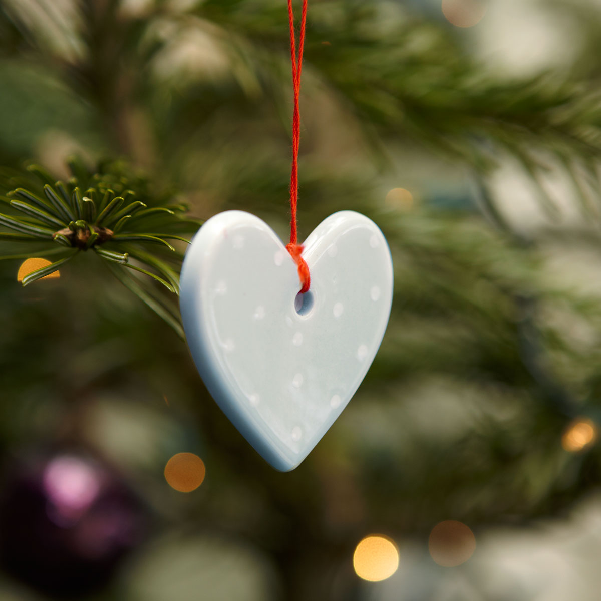 Seconds Blue Heart Christmas Decoration