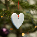 Seconds Blue Heart Christmas Decoration
