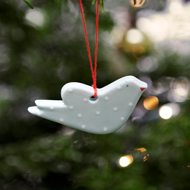 Dove Blue White Spot Decoration - Seconds