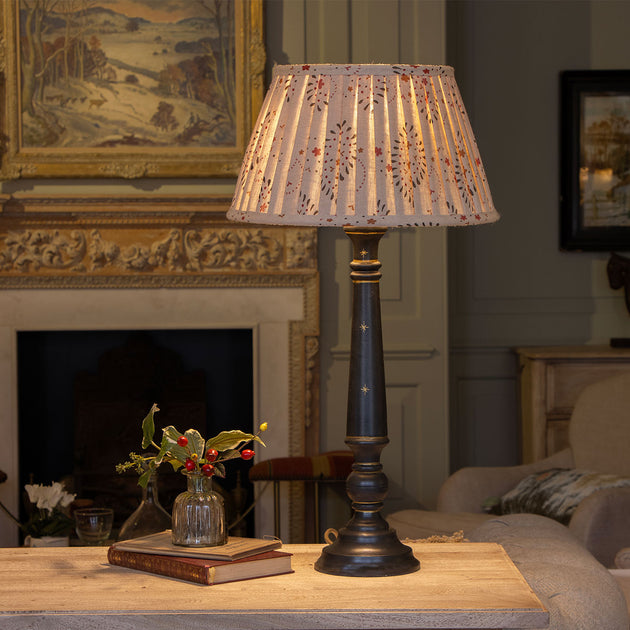 Painted Charcoal Jaipur Lamp Base
