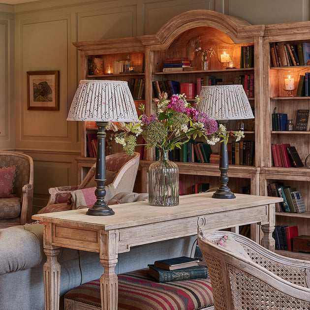 Painted Charcoal Jaipur Lamp Base