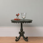Painted Side Table with Scalloped Edge