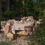 Pale Rose Wide Stripe Tablecloth