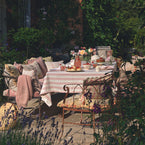 Pale Rose Wide Stripe Tablecloth - Large