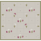 Parrot Tulip Rustic Linen Quilt