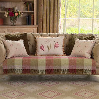 Parrot Tulips Rustic Linen Cushion - Tassels