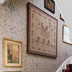 Golden Peacocks Framed Wallhanging
