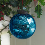Large Crackle Glaze Glass Baubles