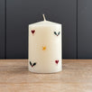 Hand-painted Holly Scented Pillar Candle 4"