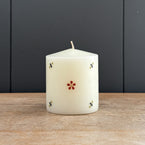 Bees & Flowers Hand-painted Scented Pillar Candle 3"