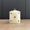 Red Heart Hand-painted Scented Pillar Candle 3"