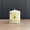 Gold Heart Hand-painted Scented Pillar Candle 3"