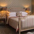 Red Leaf Rustic Linen Quilt