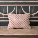 Red Nina Rustic Linen Cushion