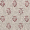Hand-printed Red Pomegranate Rustic Linen Stonewashed Panel (3m Approx.) - 356R