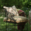 Red Pomegranate Rustic Linen Cushion