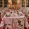 Red Stripe Ribbon & Mistletoe Tablecloth - Extra Large