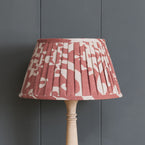 Red Sacha Pleated Linen Lampshade