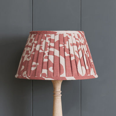 Red Sacha Pleated Linen Lampshade