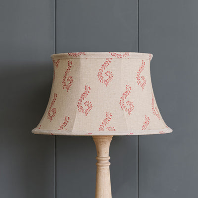 Red Shalini Framed Linen Lampshade