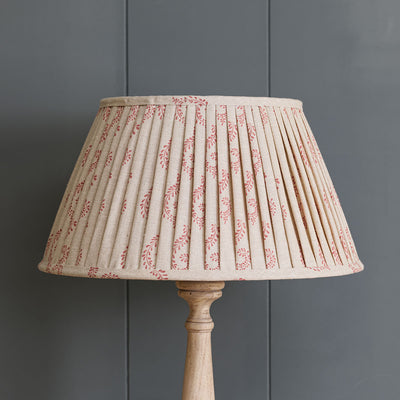 Red Shalini Pleated Linen Lampshade