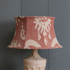 Red Sacha Framed Linen Lampshade