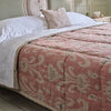 Rose Charcoal Natasha Rustic Linen Quilt - Super King