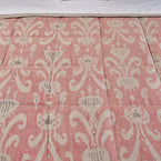 Rose Charcoal Natasha Rustic Linen Quilt - King Size