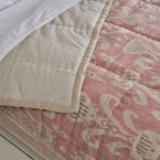 Rose Charcoal Natasha Rustic Linen Quilt - King Size