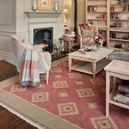 Rose Duck Egg Shimla - Hand-woven Wool Kilim