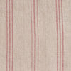 Small Non Returnable Sample of Rose Hartford Stripe on Rustic Linen