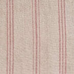 Small Non Returnable Sample of Rose Hartford Stripe on Rustic Linen