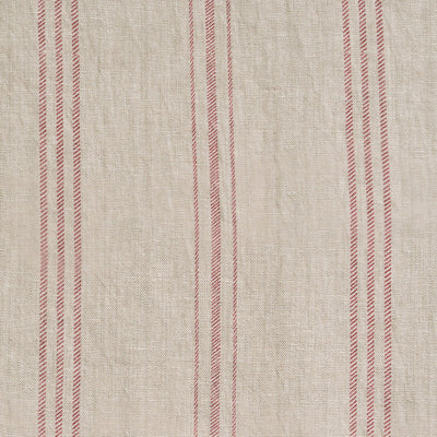 Rose Hartford Stripe on Rustic Linen - Stonewashed Panel (2.7m Approx.)