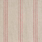 Red Hartford Stripe on Rustic Linen - Stonewashed Panel (2.7m Approx.)