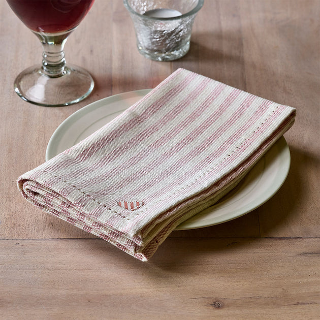 Rose Ivory Stripe Napkin (Set of 4)