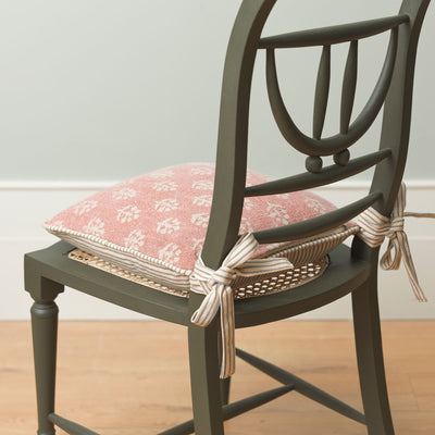 Rose Megha Rustic Linen Chair Cushion