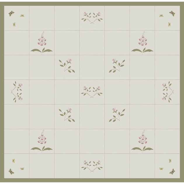 Rose & Foxglove Rustic Linen Quilt