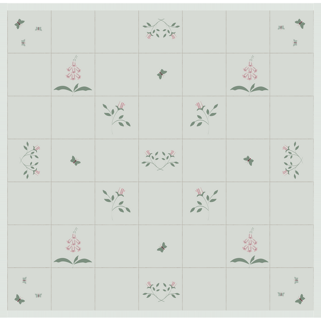 Rose & Foxglove Sea Blue Cotton Quilt
