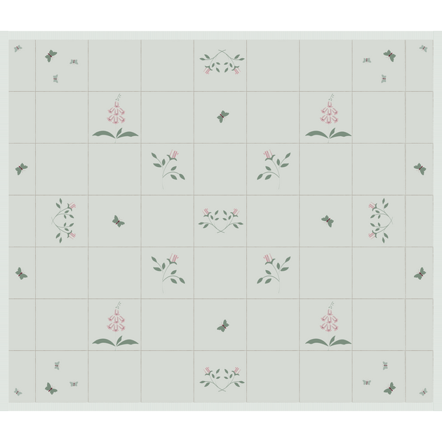 Rose & Foxglove Sea Blue Cotton Quilt