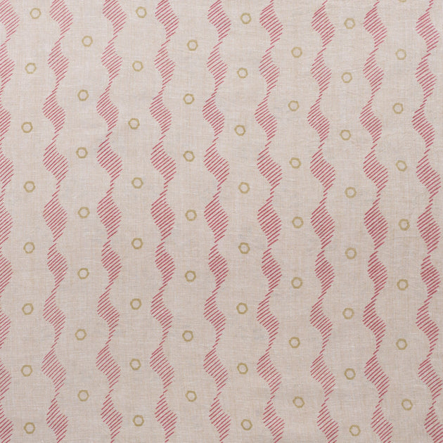 Hand-printed Sackville Stripe stonewashed Rustic Linen 2.7m Panel - 333