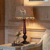 Embroidered Saffron Camels Lampshade with Tassels 14"