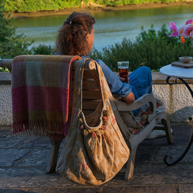 Slouch Bag with Tassels - Saffron Natasha