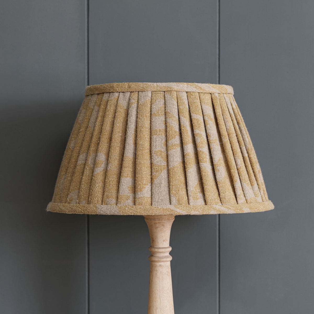Saffron Sacha Pleated Linen Lampshade